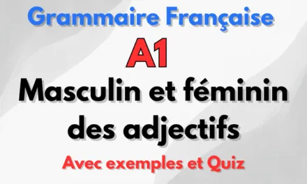 Masculin et féminin des adjectifs et professions en français A1